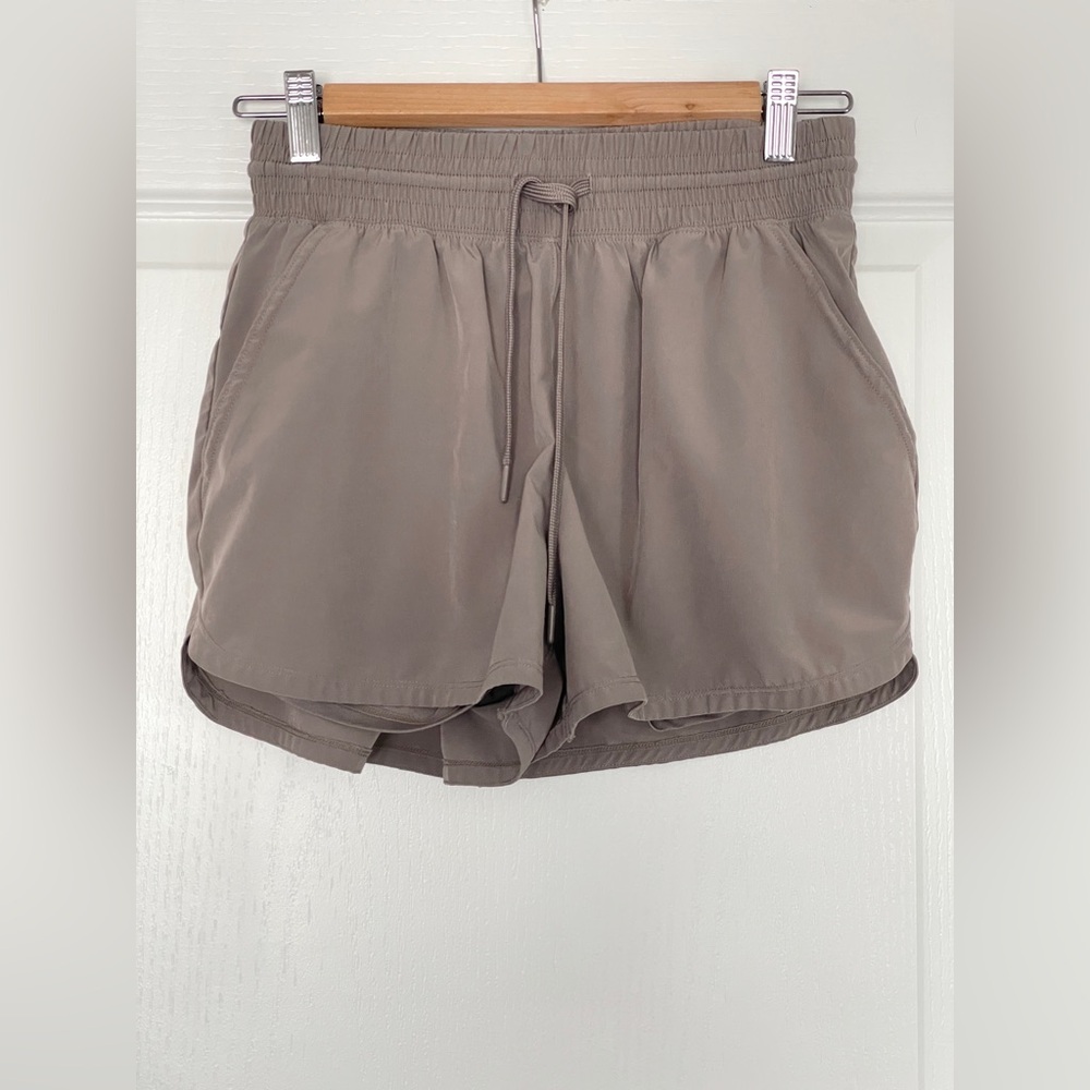 Abercrombie & Fitch Tan YPB motionTEK Lined Workout Shorts - Picture 2 of 4